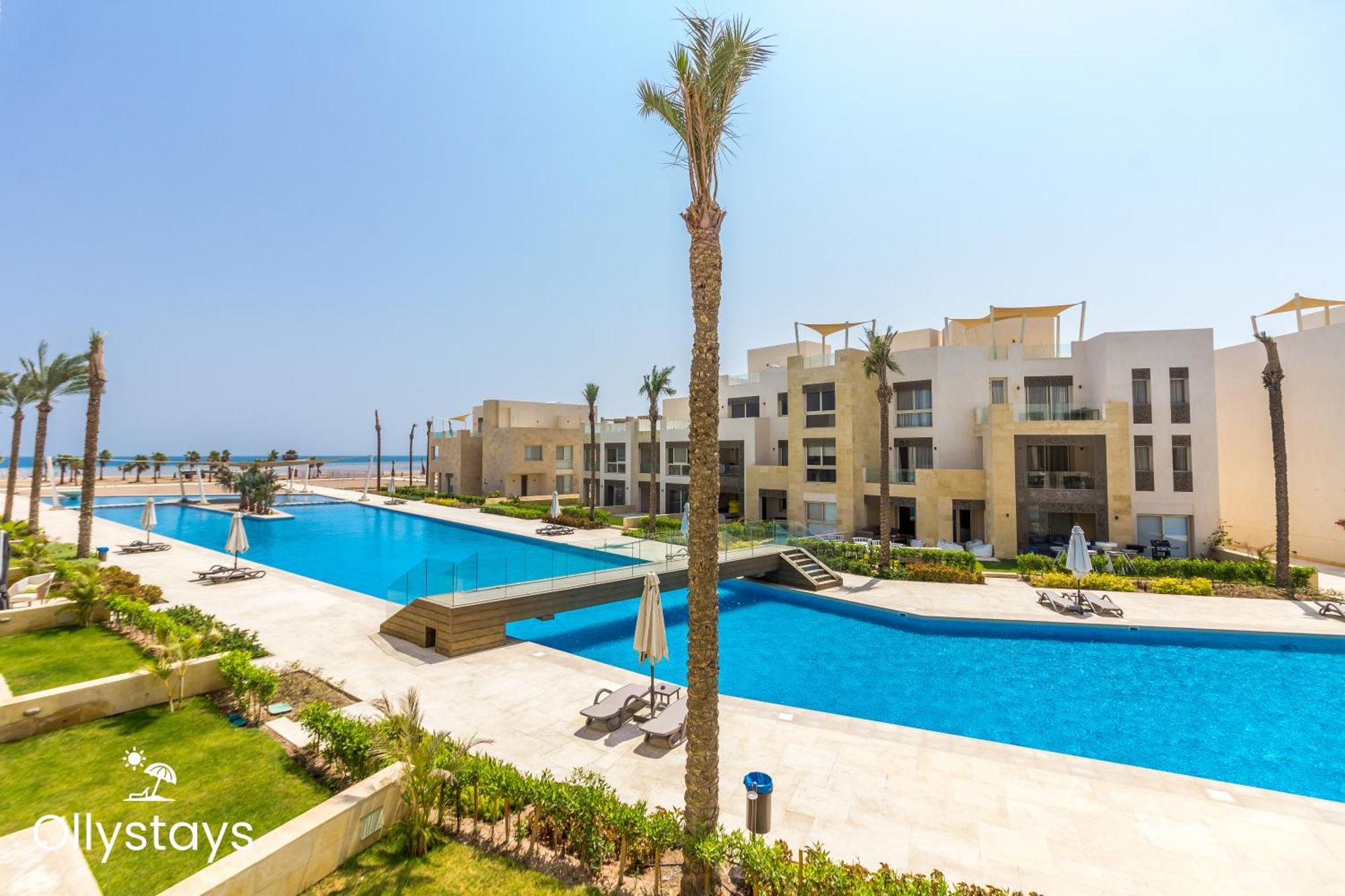 Ollystays Mangroovy Seaview 1Br Beach And Pool Free Access Hurghada Extérieur photo